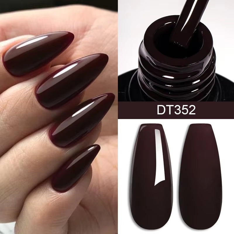 7Ml Red Gel Nail Polish Crystal Semi Permanent Soak off UV Gel Varnish Nail Art Manicure Base Matte Top Coat Vernis