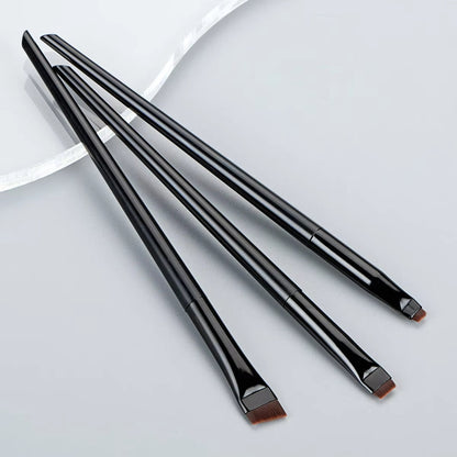 3 Pcs Edge Eyeliner Brush Oblique Head Eyebrow Brush Outline Eyeliner Brush Ultra-Thin Eyeshadow Brush Makeup Tools