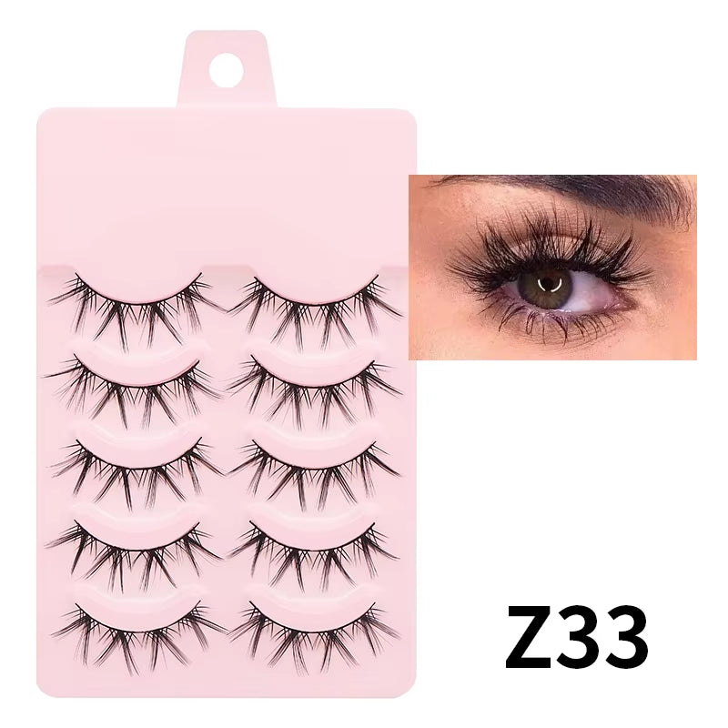 New Manga Lashes Soft Natural Eyelashes Thick False Eyelashes Manga Eyelashes Daily Dating Makeup Eyelashes Lashes Wispy