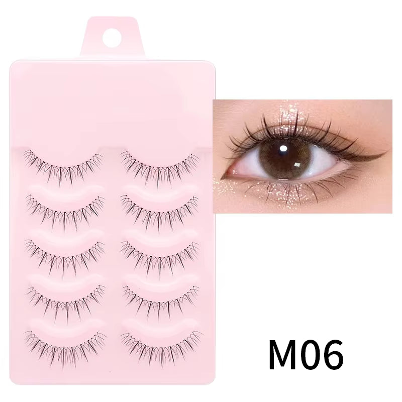 New Manga Lashes Soft Natural Eyelashes Thick False Eyelashes Manga Eyelashes Daily Dating Makeup Eyelashes Lashes Wispy