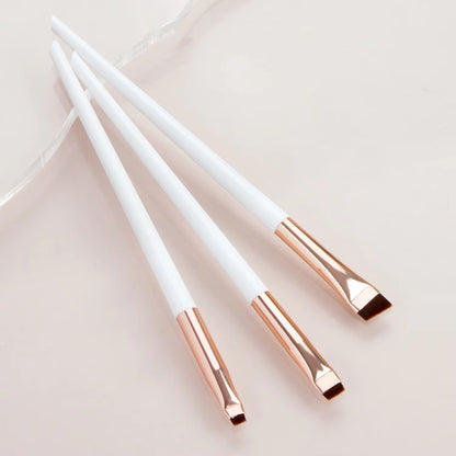 3 Pcs Edge Eyeliner Brush Oblique Head Eyebrow Brush Outline Eyeliner Brush Ultra-Thin Eyeshadow Brush Makeup Tools