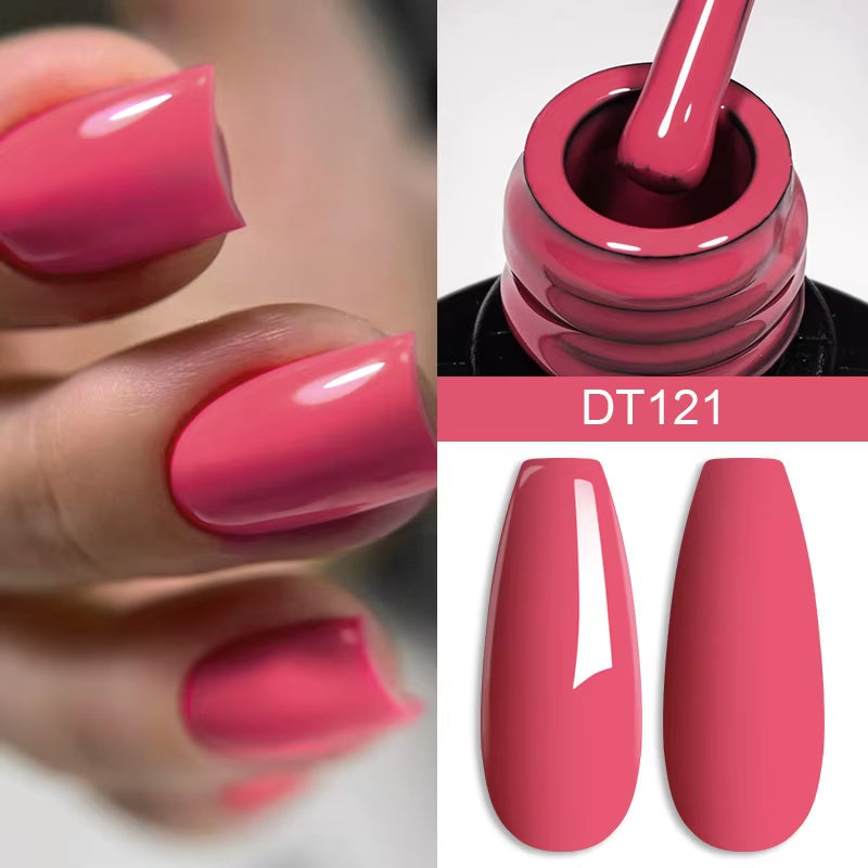 7Ml Red Gel Nail Polish Crystal Semi Permanent Soak off UV Gel Varnish Nail Art Manicure Base Matte Top Coat Vernis