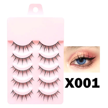 New Manga Lashes Soft Natural Eyelashes Thick False Eyelashes Manga Eyelashes Daily Dating Makeup Eyelashes Lashes Wispy