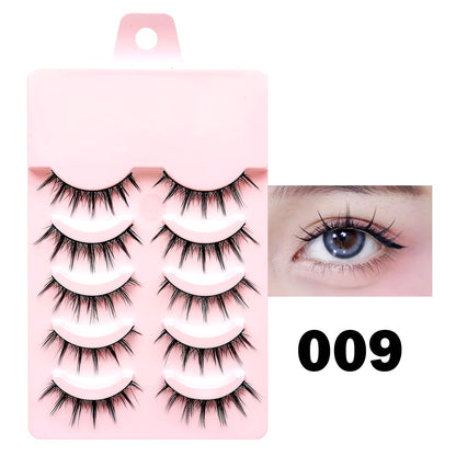 New Manga Lashes Soft Natural Eyelashes Thick False Eyelashes Manga Eyelashes Daily Dating Makeup Eyelashes Lashes Wispy