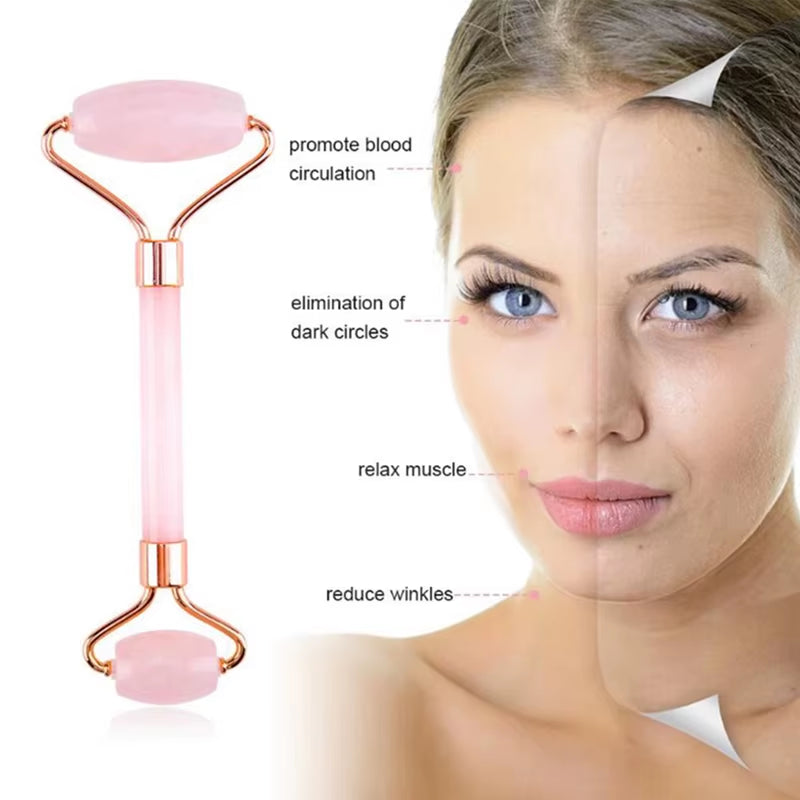 New Pink Gua Sha Roller Massager Lifting Facial Skin Beauty Care Guasha Board Body Scraping Face SPA Massage Cupping Guache Tool