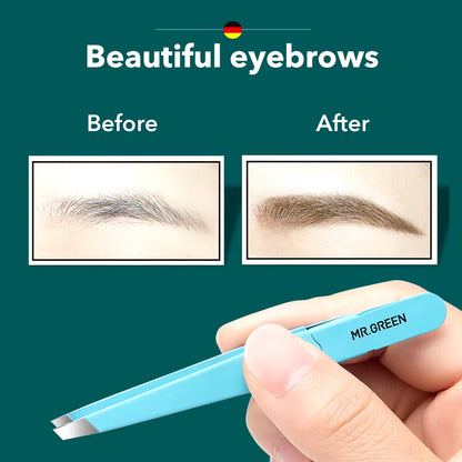 Eyebrow Tweezer Colorful Hair Beauty Fine Hairs Puller Stainless Steel Slanted Eye Brow Clips Removal Makeup Tools