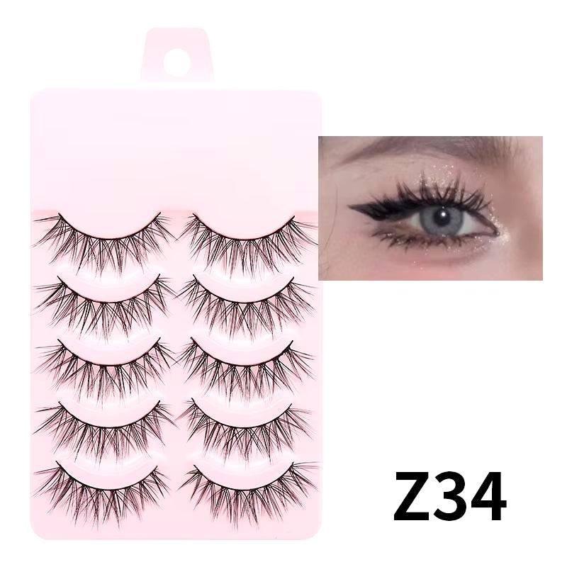 New Manga Lashes Soft Natural Eyelashes Thick False Eyelashes Manga Eyelashes Daily Dating Makeup Eyelashes Lashes Wispy