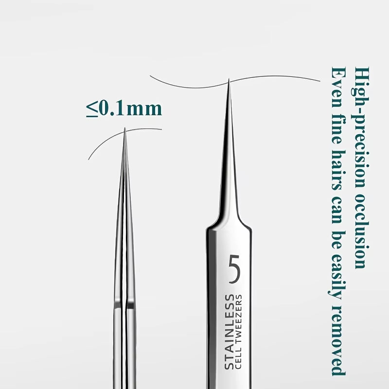 Blackhead Removal Tweezers Stainless Steel Tools - Effective Comedones Extractor, Whiteheads Removal Deep Cleansing Tools