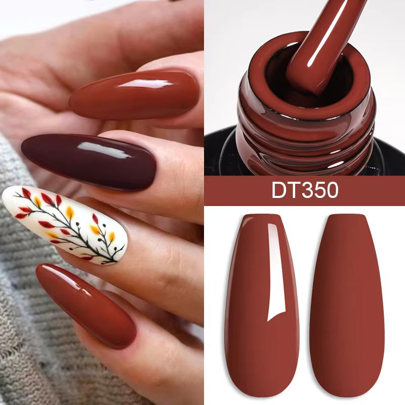 7Ml Red Gel Nail Polish Crystal Semi Permanent Soak off UV Gel Varnish Nail Art Manicure Base Matte Top Coat Vernis