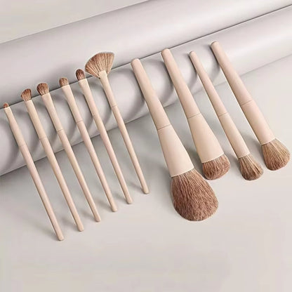 13Pcs Yellow Makeup Brush Set, Flannelette Bag, Portable Eye Shadow Set, Powder Brush Tool+Soft, Dry and Wet Makeup Egg