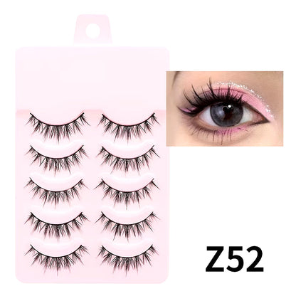 New Manga Lashes Soft Natural Eyelashes Thick False Eyelashes Manga Eyelashes Daily Dating Makeup Eyelashes Lashes Wispy